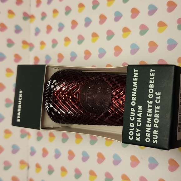 BNIB Starbucks Holiday 2022 Red Cold cup Jeweled Ornament Key Chain Key… - Picture 3 of 7
